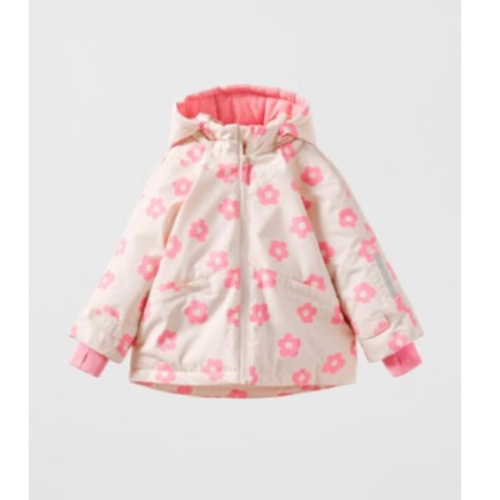 Water repellent printed padded jacket